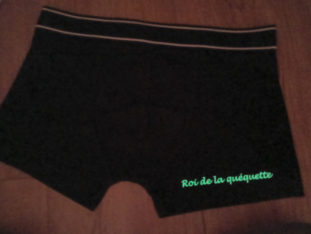 Boxer humoristique phosphorescent